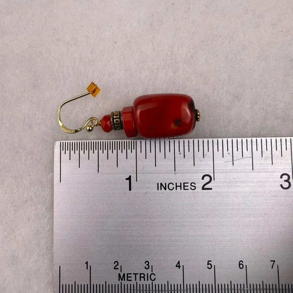 Barse Womens Red Stone & Gold Tone Earrings & Necklace Set - Picture 9 of 9